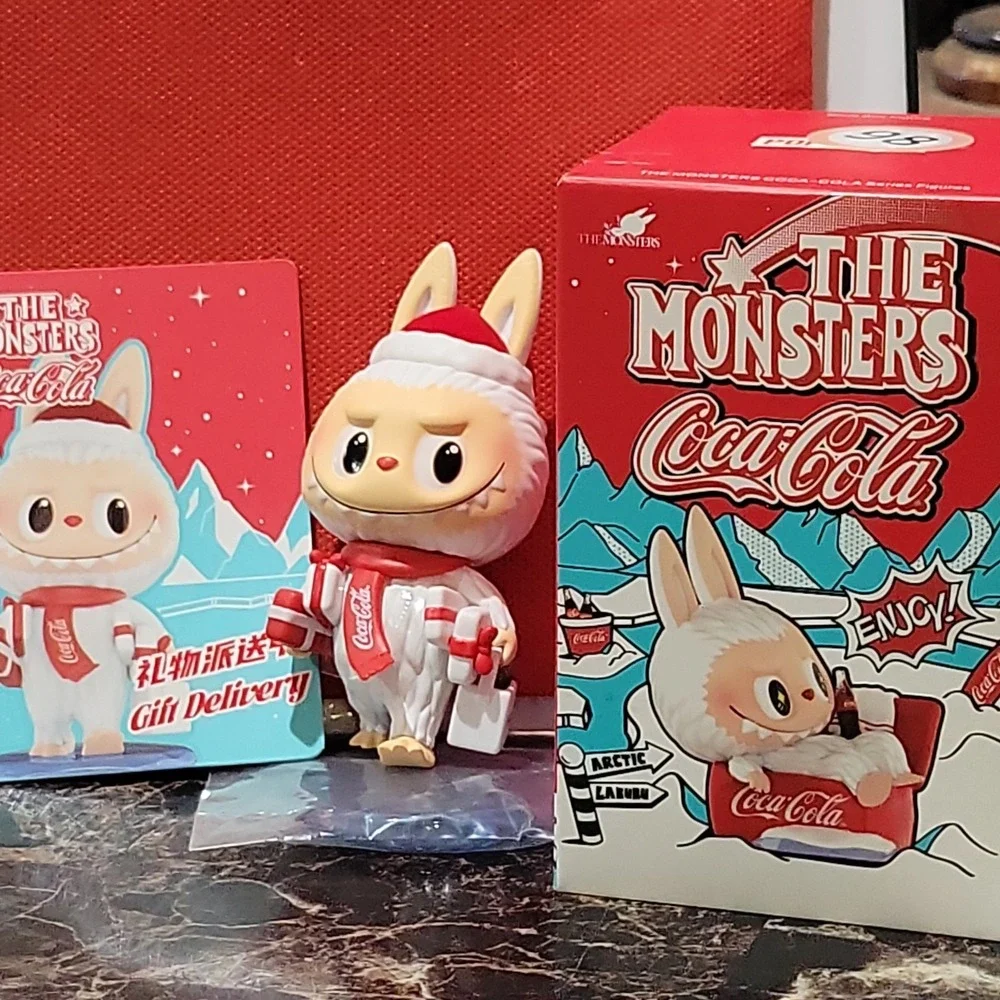 POP MART USA The Monsters Coca-Cola Labubu Collectible Gift Delivery Character.
